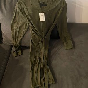 NWT Forest Green Button Up Shirt/Dress
